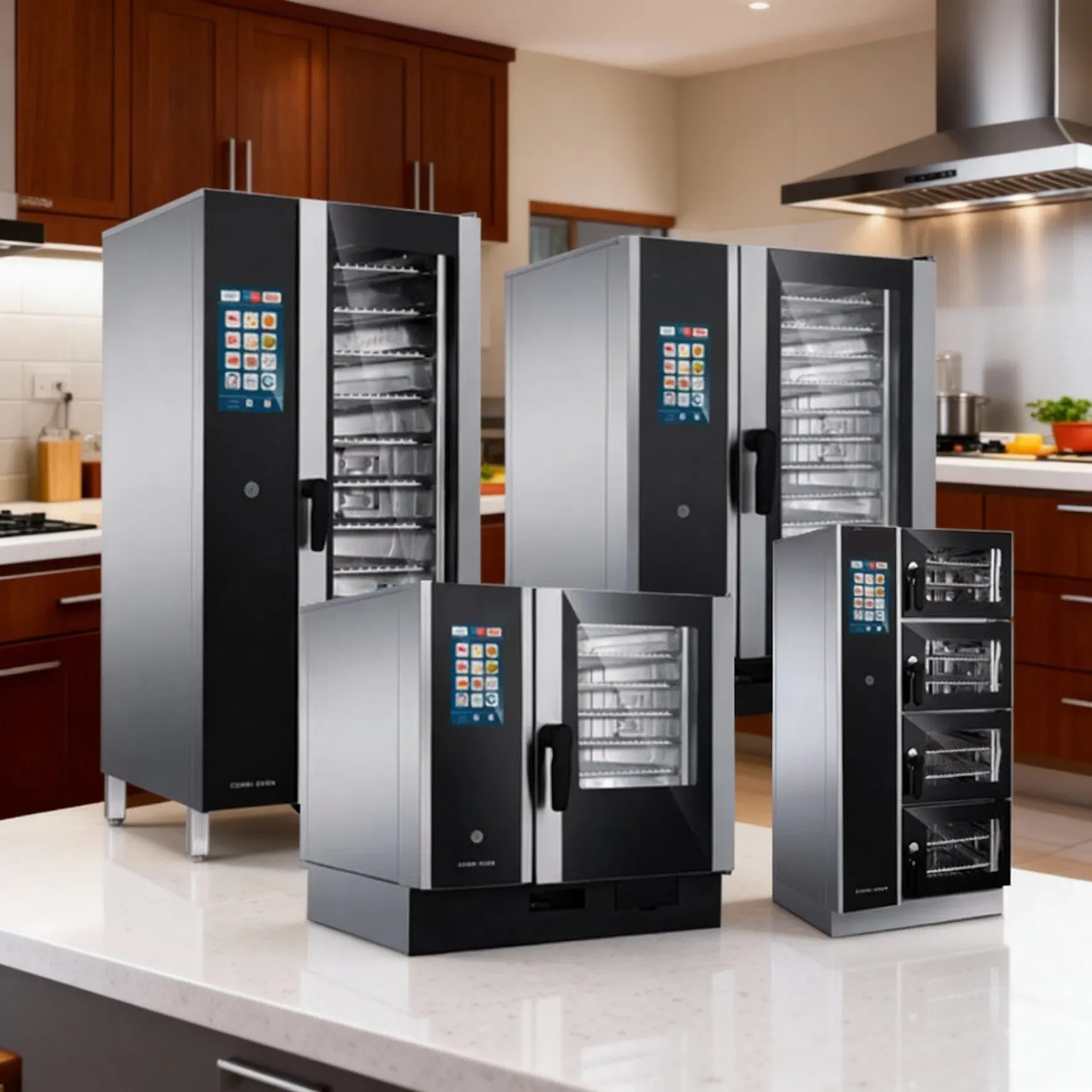 Коммерческая комбинированная паровая печь для профессиональной выпечки и жарки 2