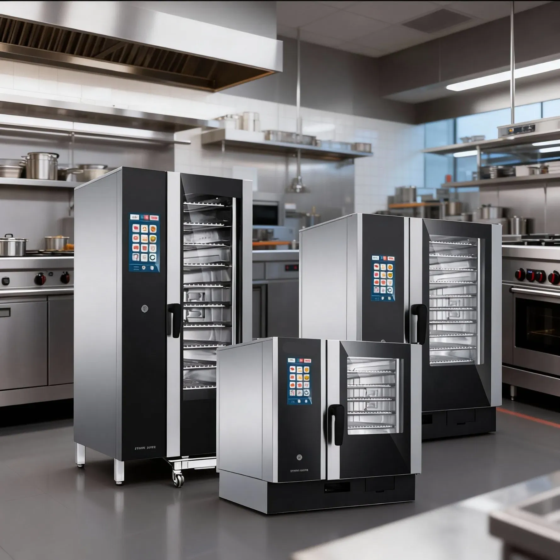 Коммерческая комбинированная паровая печь для профессиональной выпечки и жарки 6