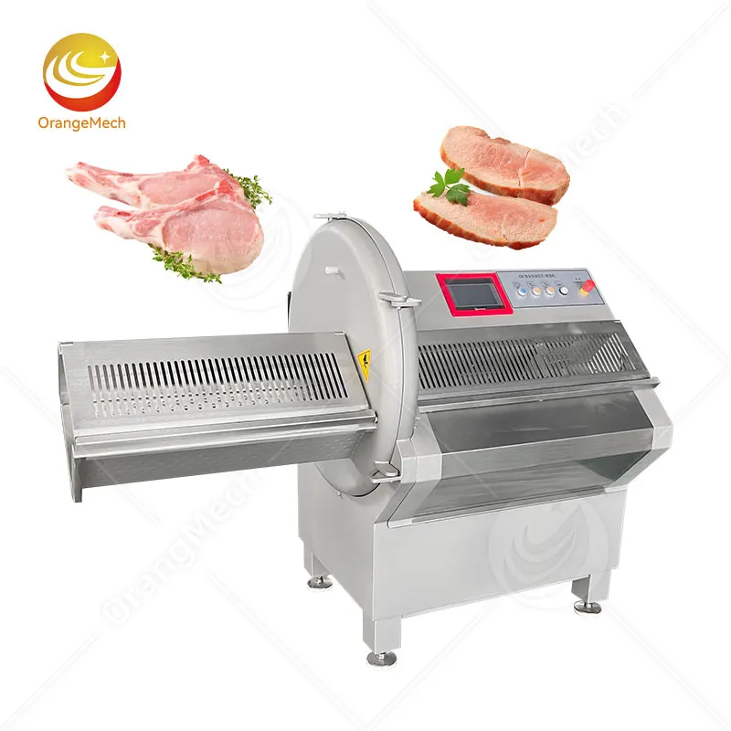 Автоматическая машина для нарезки замороженных свиных отбивных и колбасы