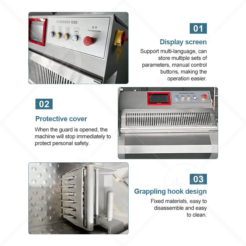 Автоматическая машина для нарезки замороженных свиных отбивных и колбасы 2