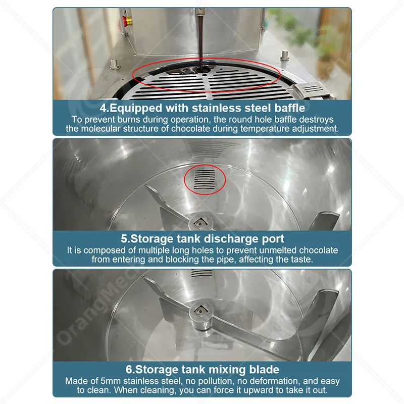 Профессиональная машина для плавления и темперирования шоколада высокой мощности 4