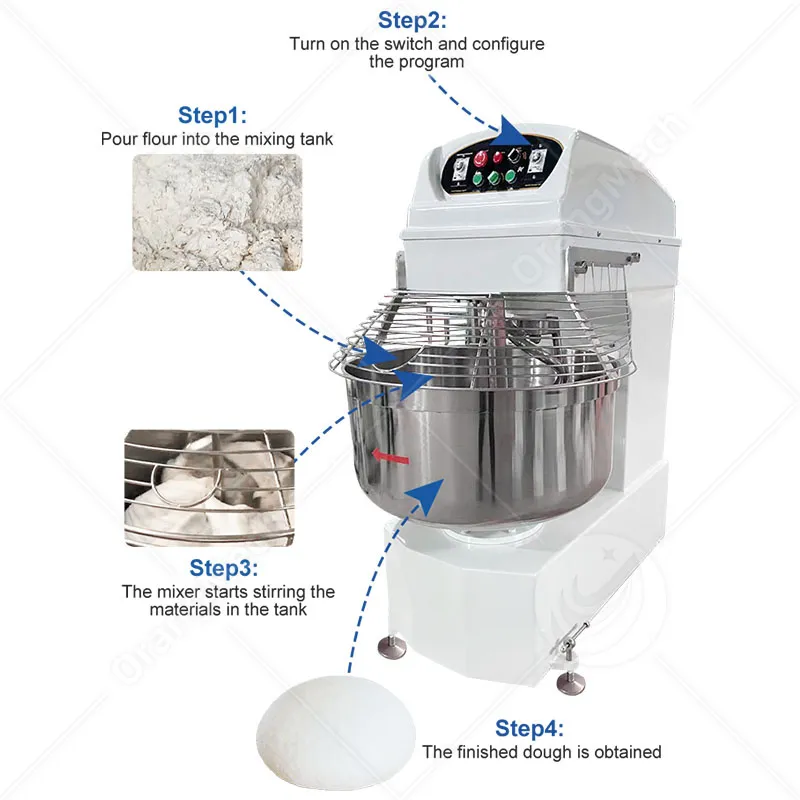 Промышленный спиральный тестомес для коммерческого использования 3