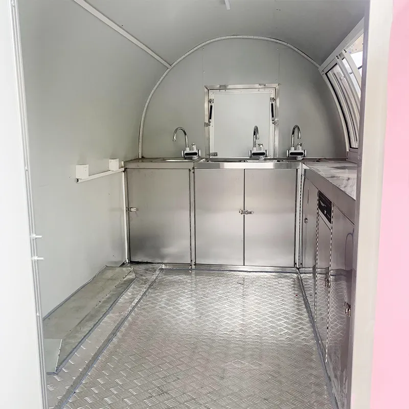 Мобильная закусочная печь на дровах для пиццы фургон трейлер 4