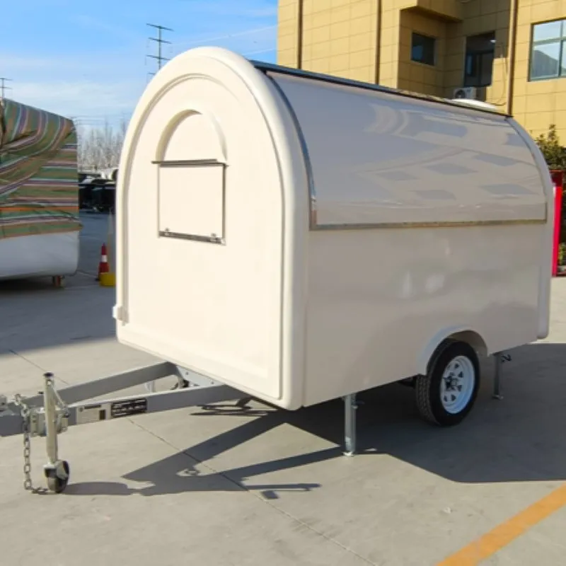 Мобильный уличный трейлер для еды из оцинкованной стали и нержавеющей стали 6