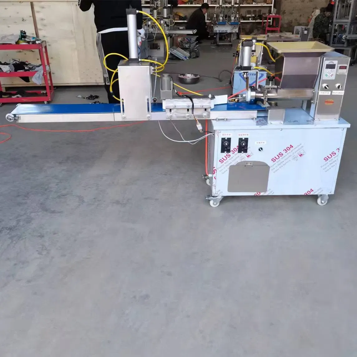 Профессиональная пневматическая машина для приготовления пиццы, пирогов и лепешек 4