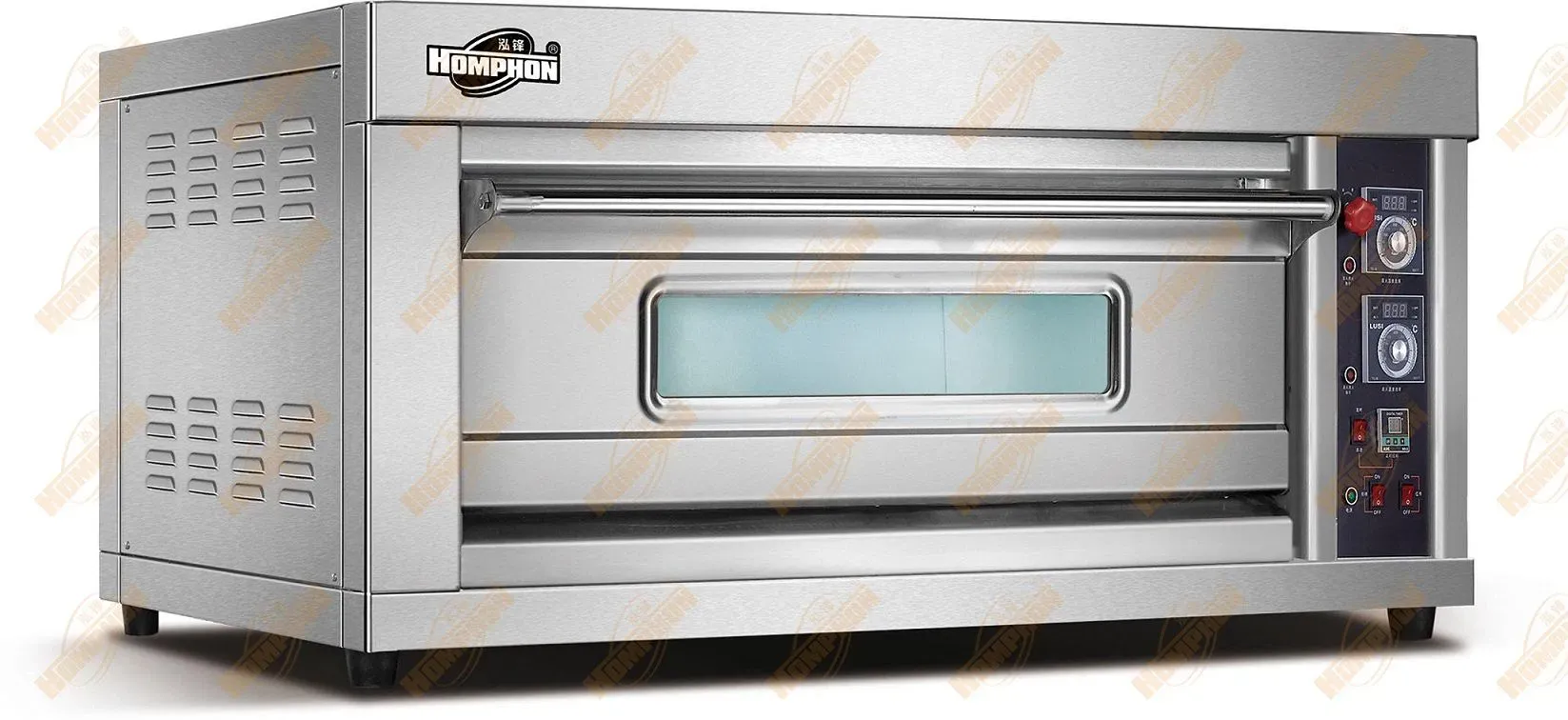 Коммерческая газовая плита из нержавеющей стали (1 слой, 2 лотка)