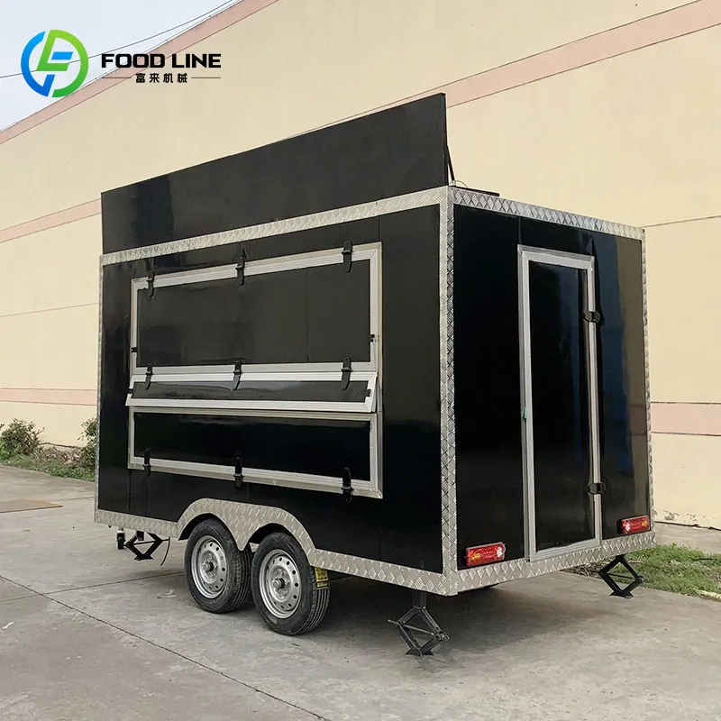 Кастомизированный прочный квадратный мобильный грузовик коммерческой кухни фуд-трейлер