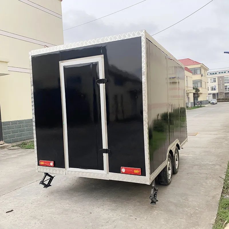 Кастомизированный прочный квадратный мобильный грузовик коммерческой кухни фуд-трейлер 2