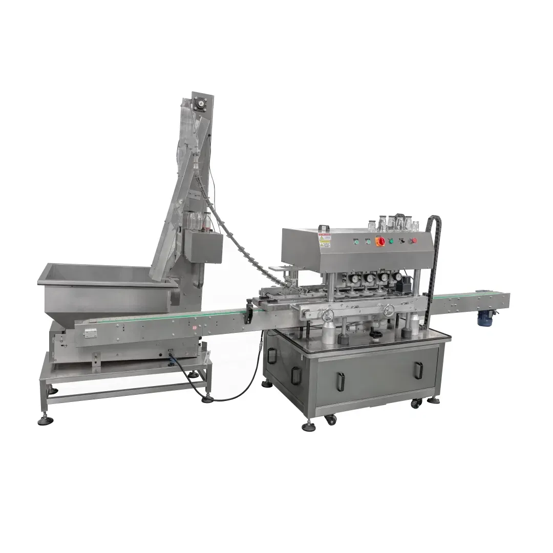 Автоматическая машина для закручивания бутылок с пластиковыми крышками с резьбой