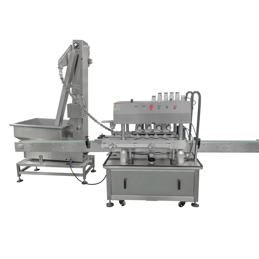 Автоматическая машина для закручивания бутылок с пластиковыми крышками с резьбой 2