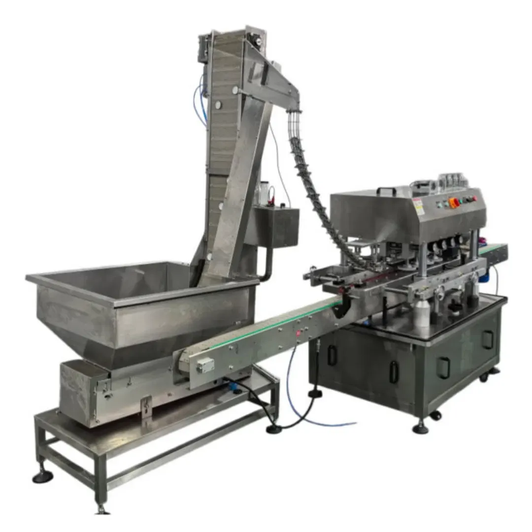 Автоматическая машина для закручивания бутылок с пластиковыми крышками с резьбой 6