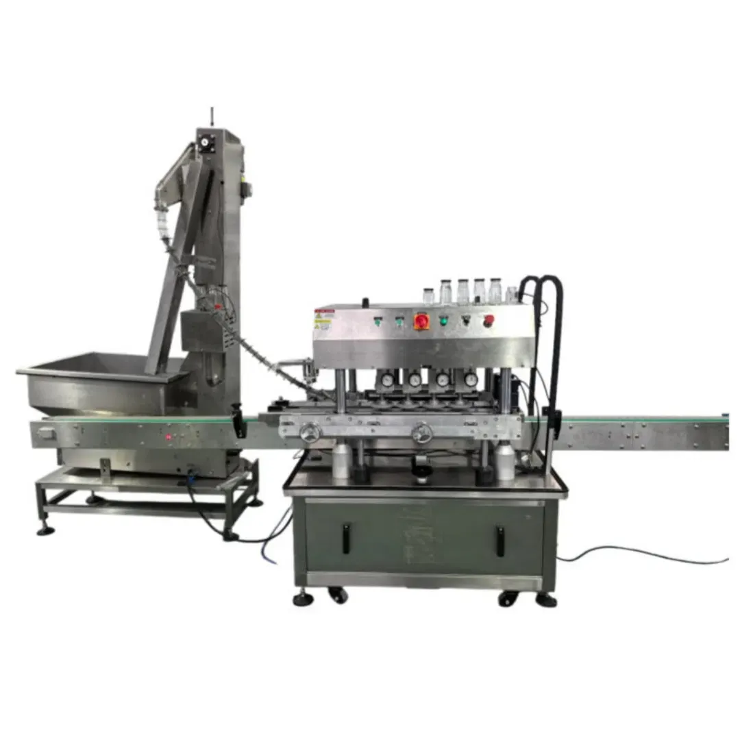 Автоматическая машина для укупорки жидких бутылок с подъемной крышкой 4