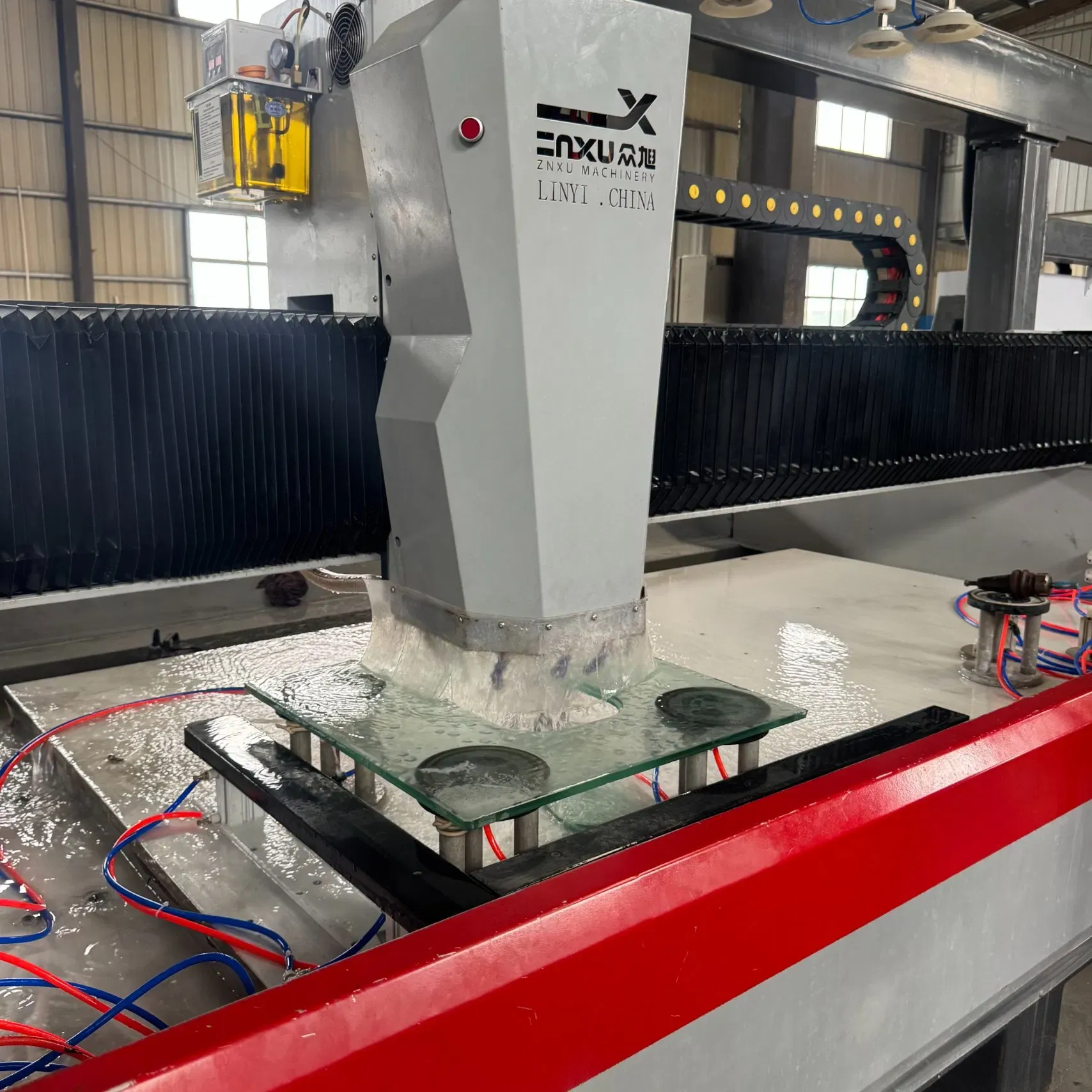 Двусторонняя стеклянная полировка цифровой фрезерный станок для стекла 2