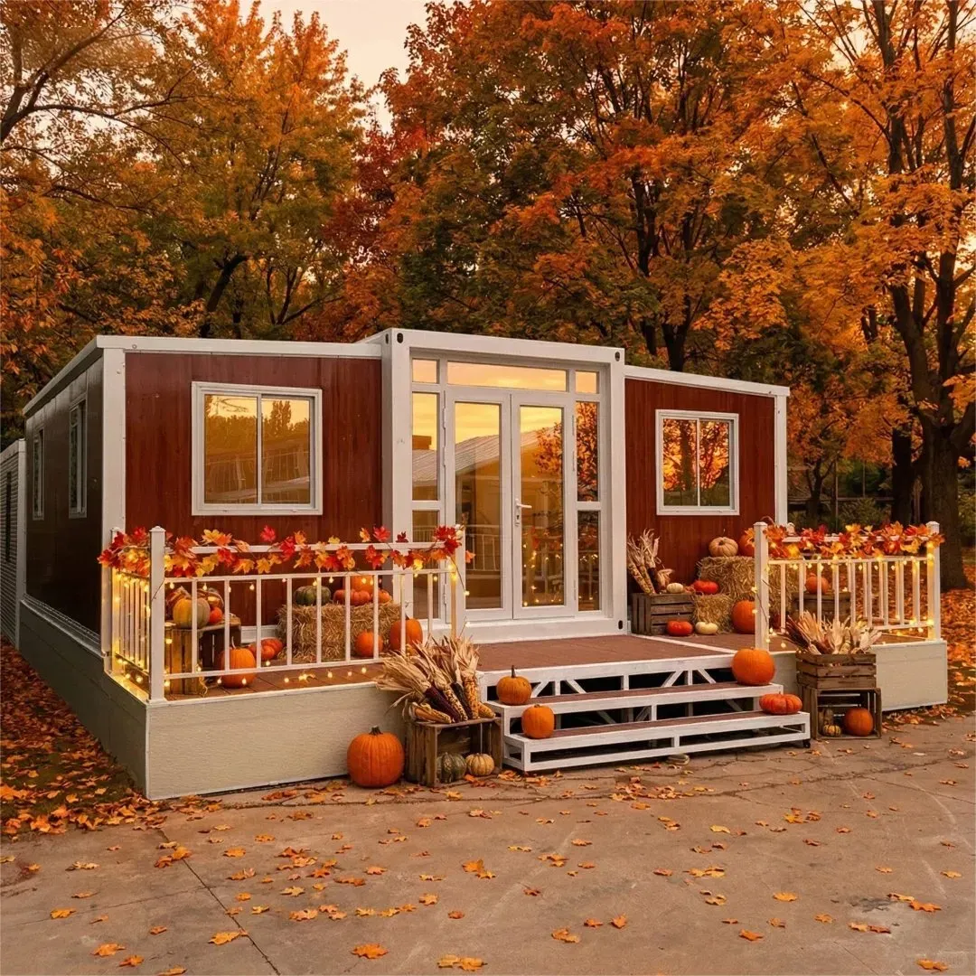 Двойной крылатый расширяемый контейнерный дом 20/40FT