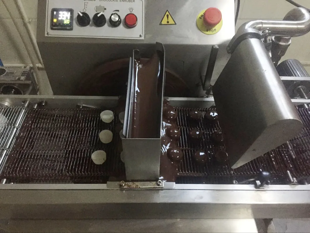 Машина для обсыпки сухофруктов и линия для покрытия мороженого шоколадом 5