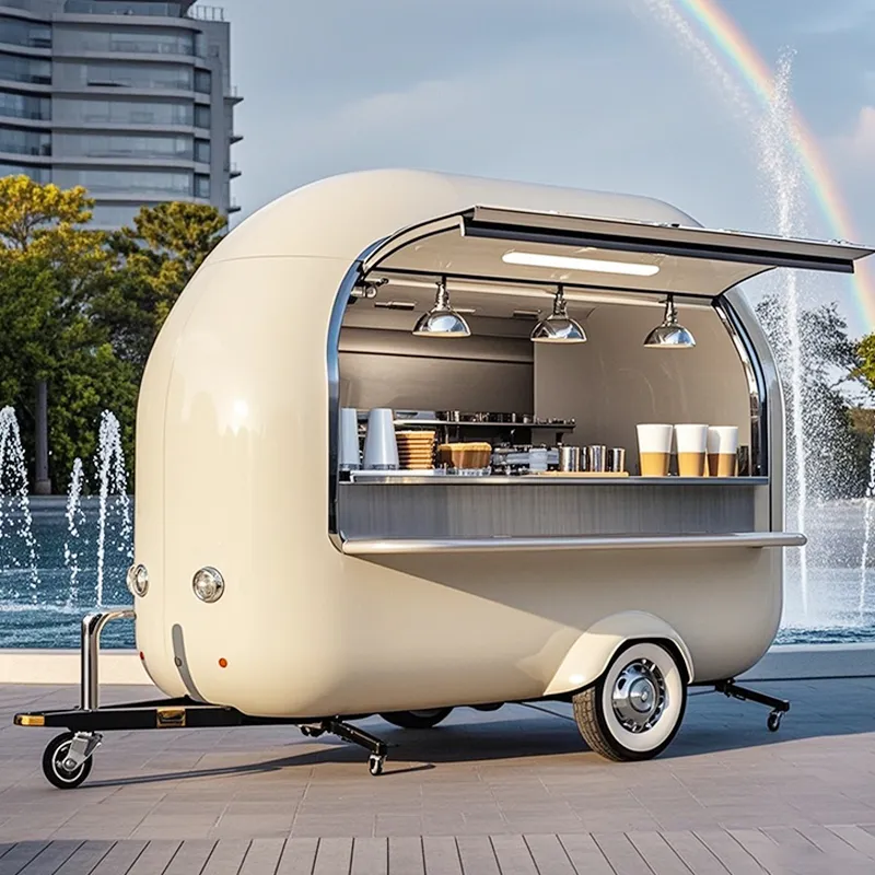 Надежный экономичный мобильный грузовой кухонный фургон для еды 4