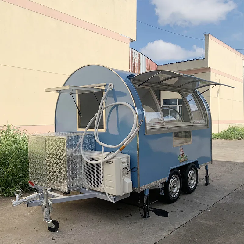 Прочный индивидуализированный круглый мобильный грузовик коммерческой кухни фуд-трейлер 6