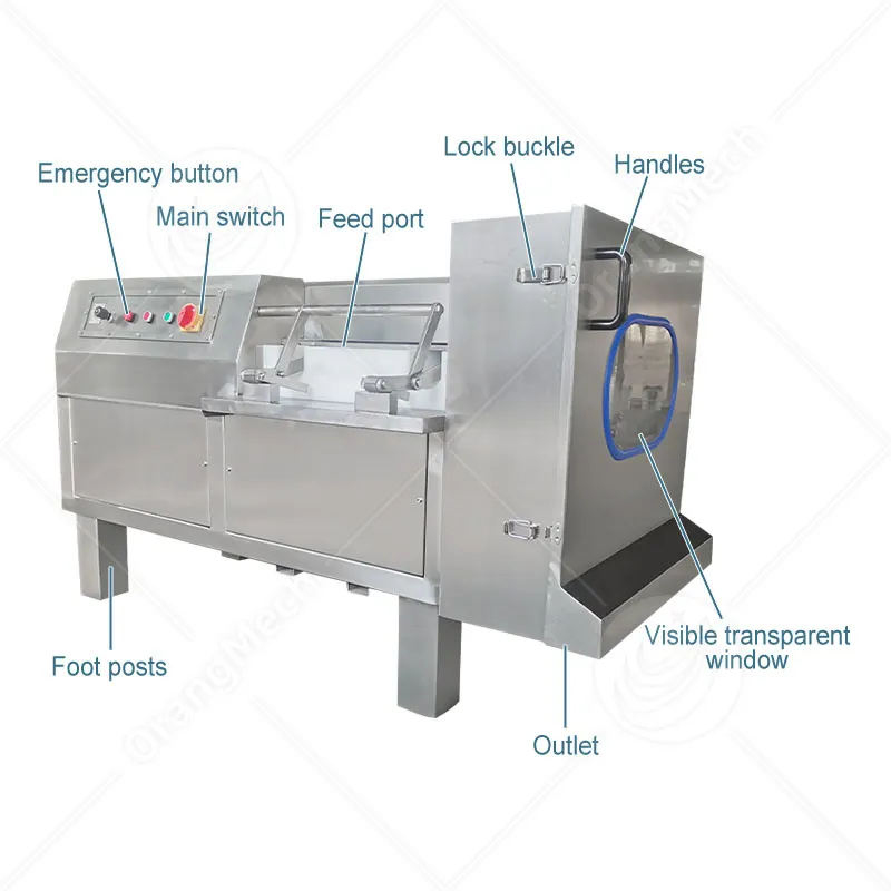 Электрическая машина для нарезки кубиками фруктов, овощей и мяса 2