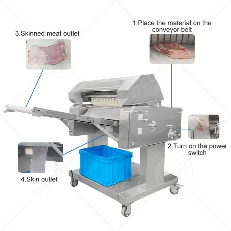 Автоматическая свиная кожная машина для снятия кожи свинины и говядины 3