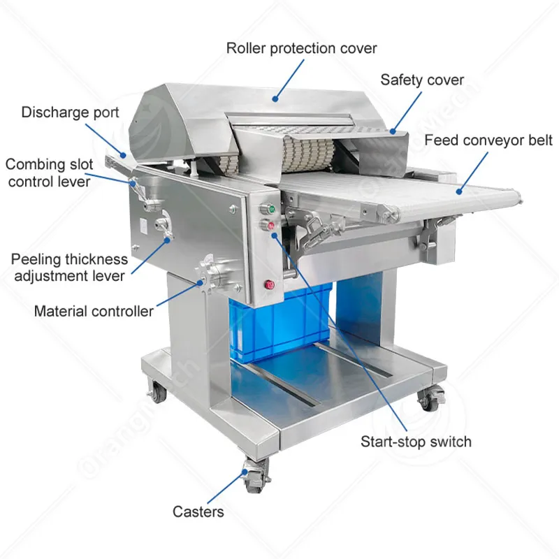 Автоматическая свиная кожная машина для снятия кожи свинины и говядины 2