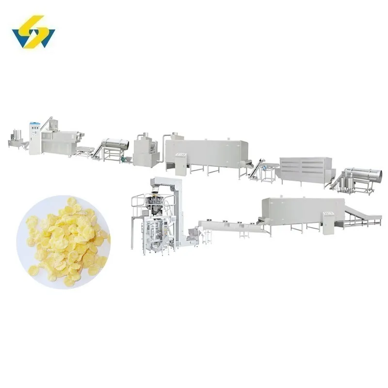 Профессиональная линия производства кукурузных хлопьев