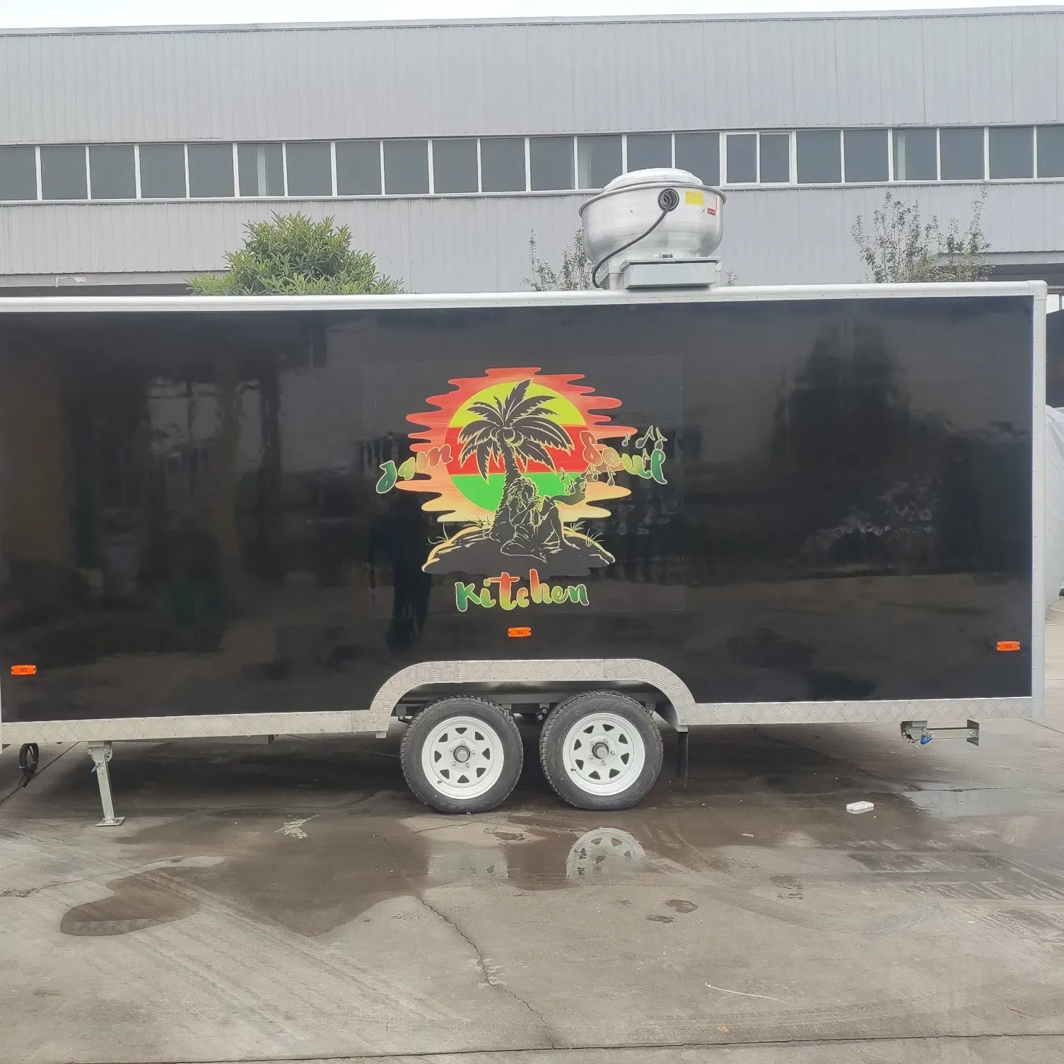 Мобильный прицеп для еды из оцинкованной стали и нержавеющей стали