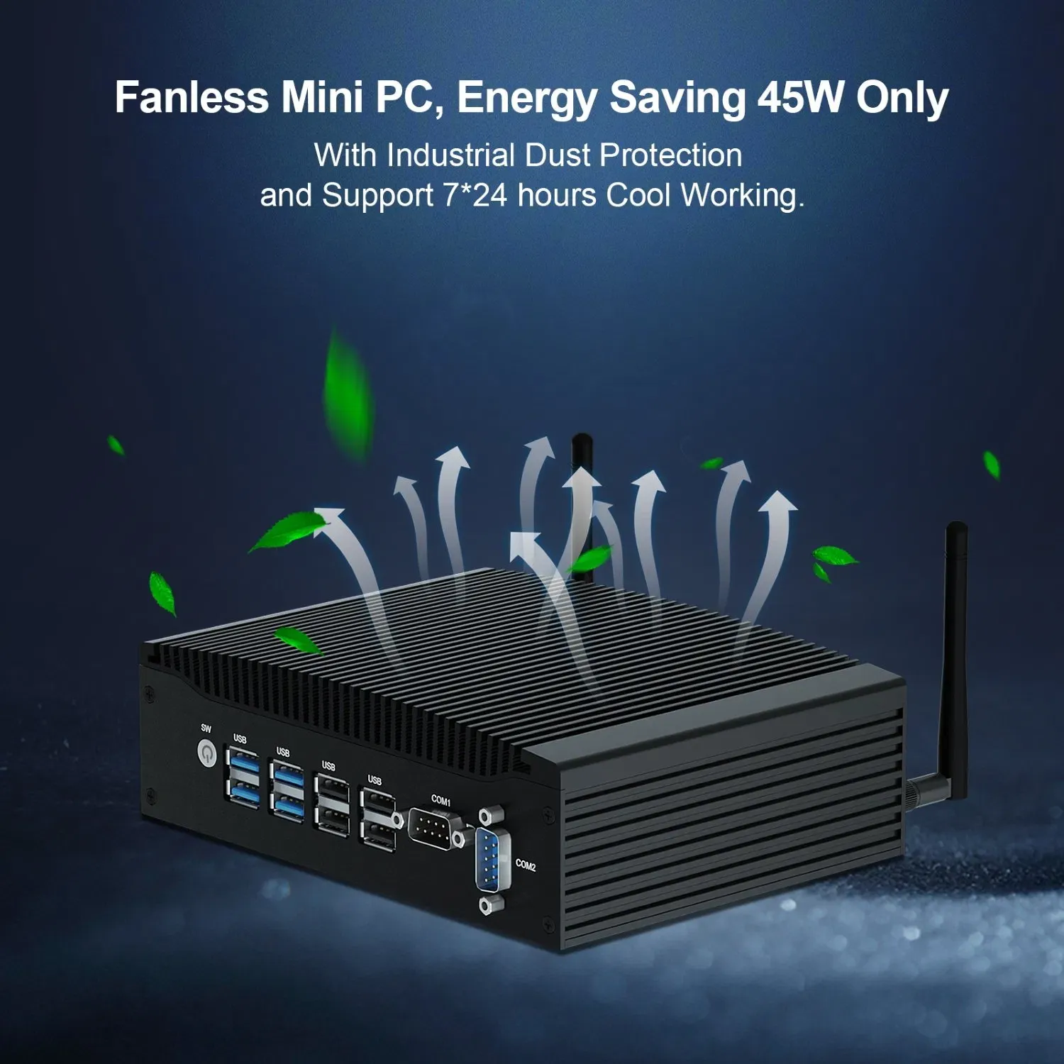 Безвентиляторный промышленный мини-ПК с процессором Intel Core i7 3