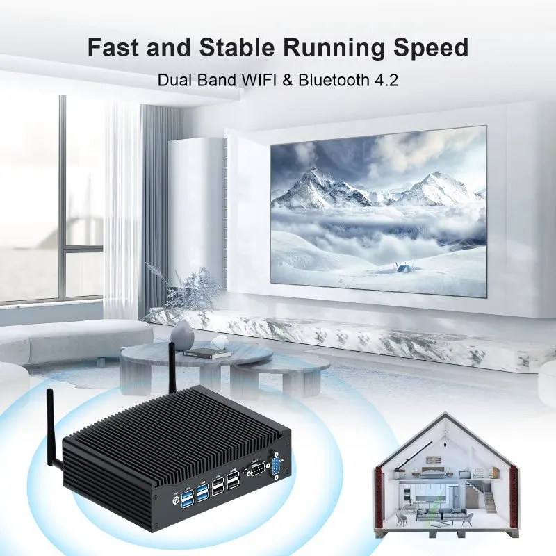 Безвентиляторный промышленный мини-ПК Intel Core i7-10610U 5