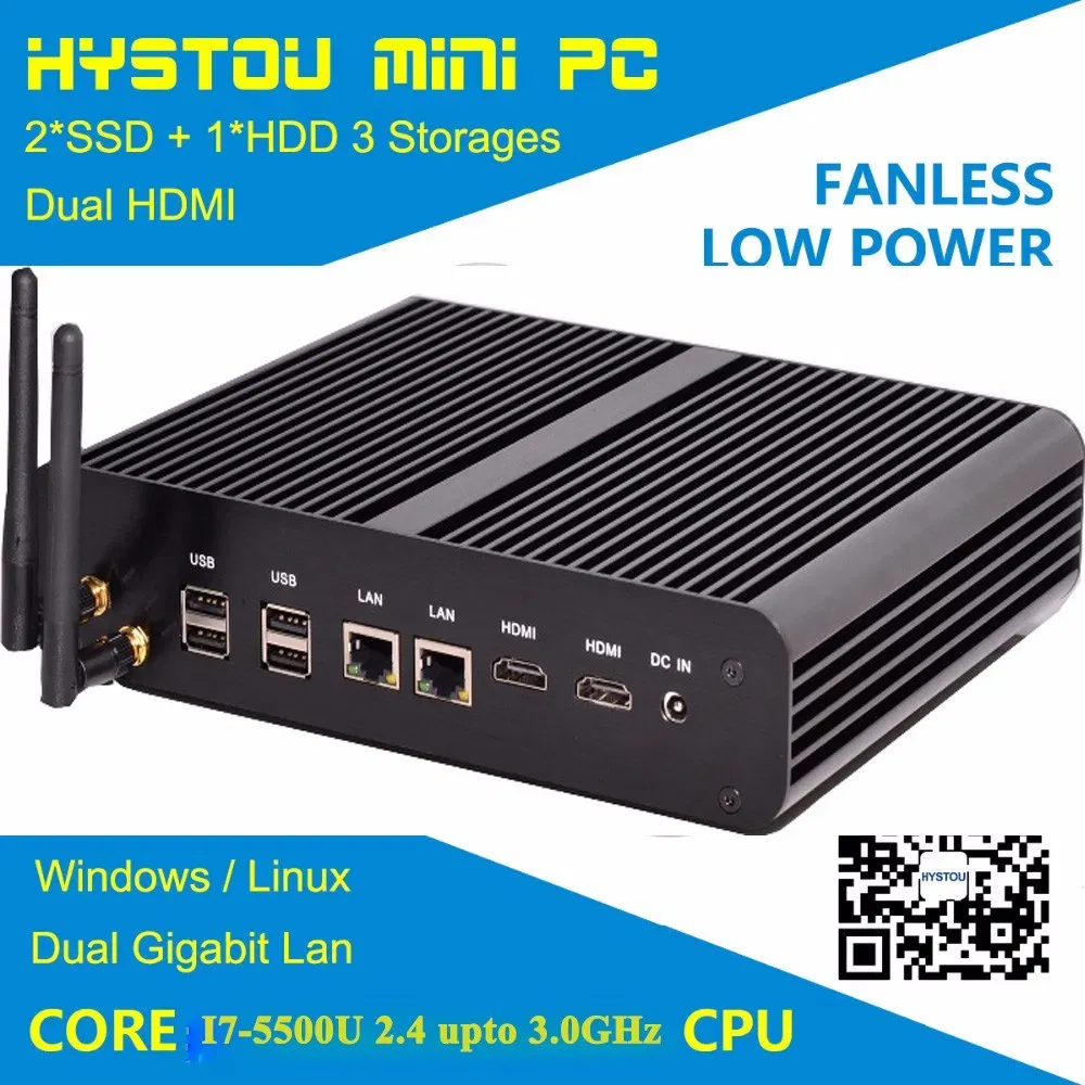 Безвентиляторный промышленный мини-ПК P05B с Intel Core i7 2