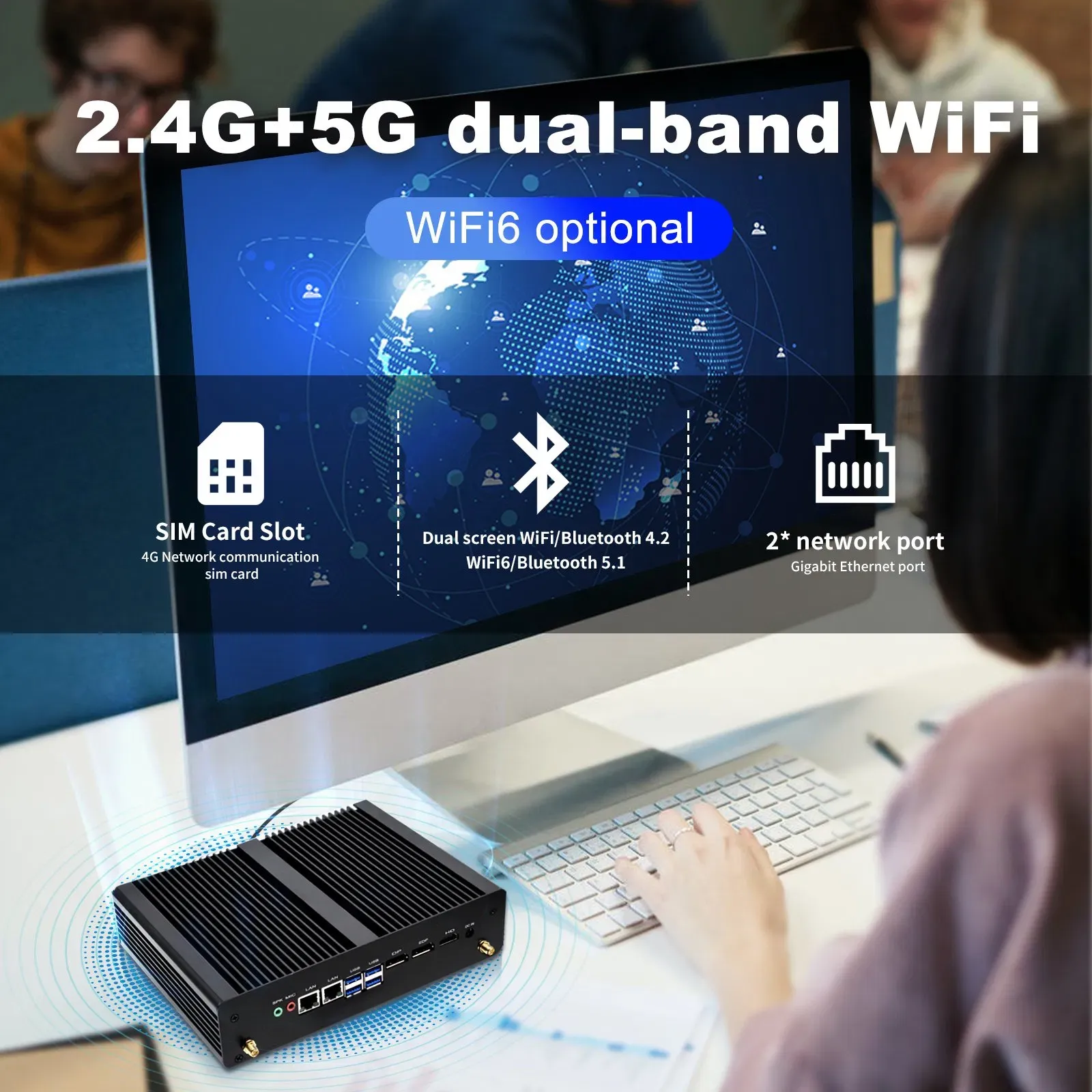 Безвентиляторный промышленный мини-ПК P05B с Intel Core i7 6