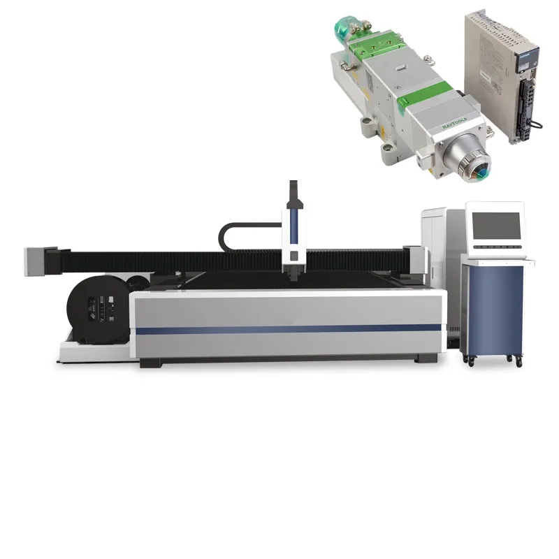 Лазерная резка волокном с обменной платформой для маркировки и резки металла 2