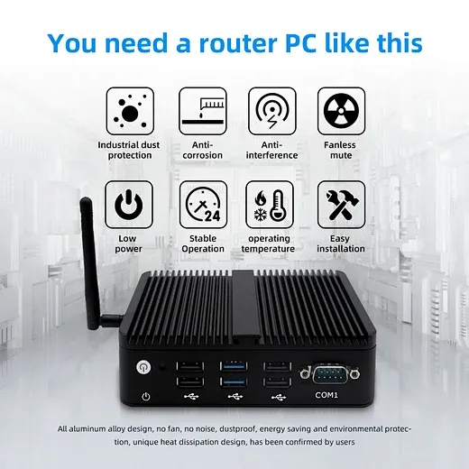 Профессиональный мини-ПК HYSTOU H3-J4125 с 4 LAN 2