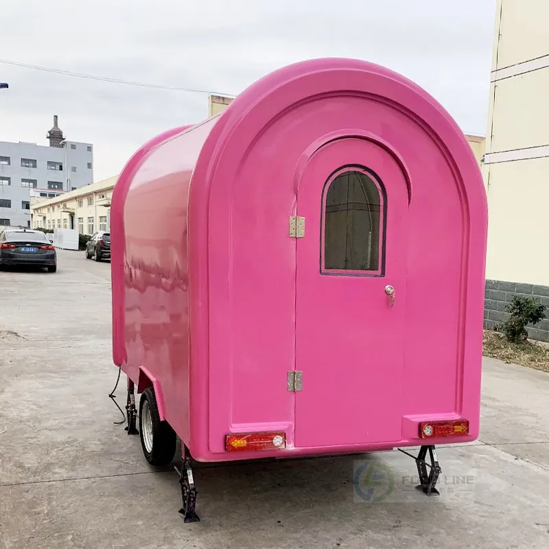 Премиальный мобильный продуктовый трейлер с плоской электрической сковородой