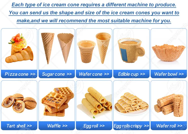 Автоматическая машина для приготовления вафельных трубочек с сахаром для мороженого 4