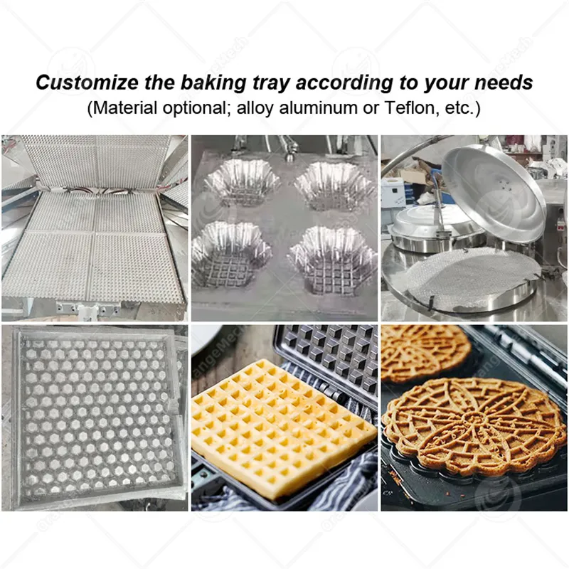 Автоматическая машина для приготовления вафельных трубочек с сахаром для мороженого 5