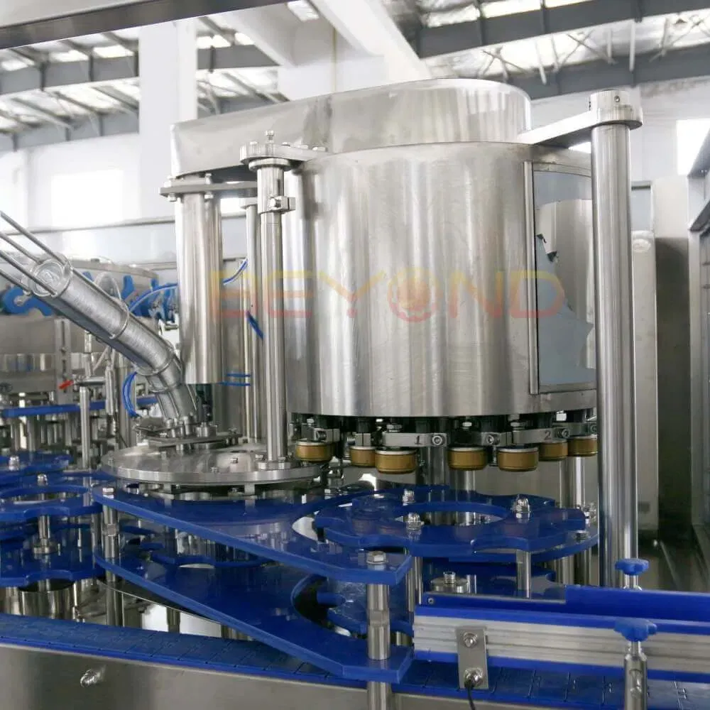 Полностью автоматическая линия розлива газированных напитков в банки, машина для наполнения банок безалкогольных напитков с изобарическим наполнителем, производ 3