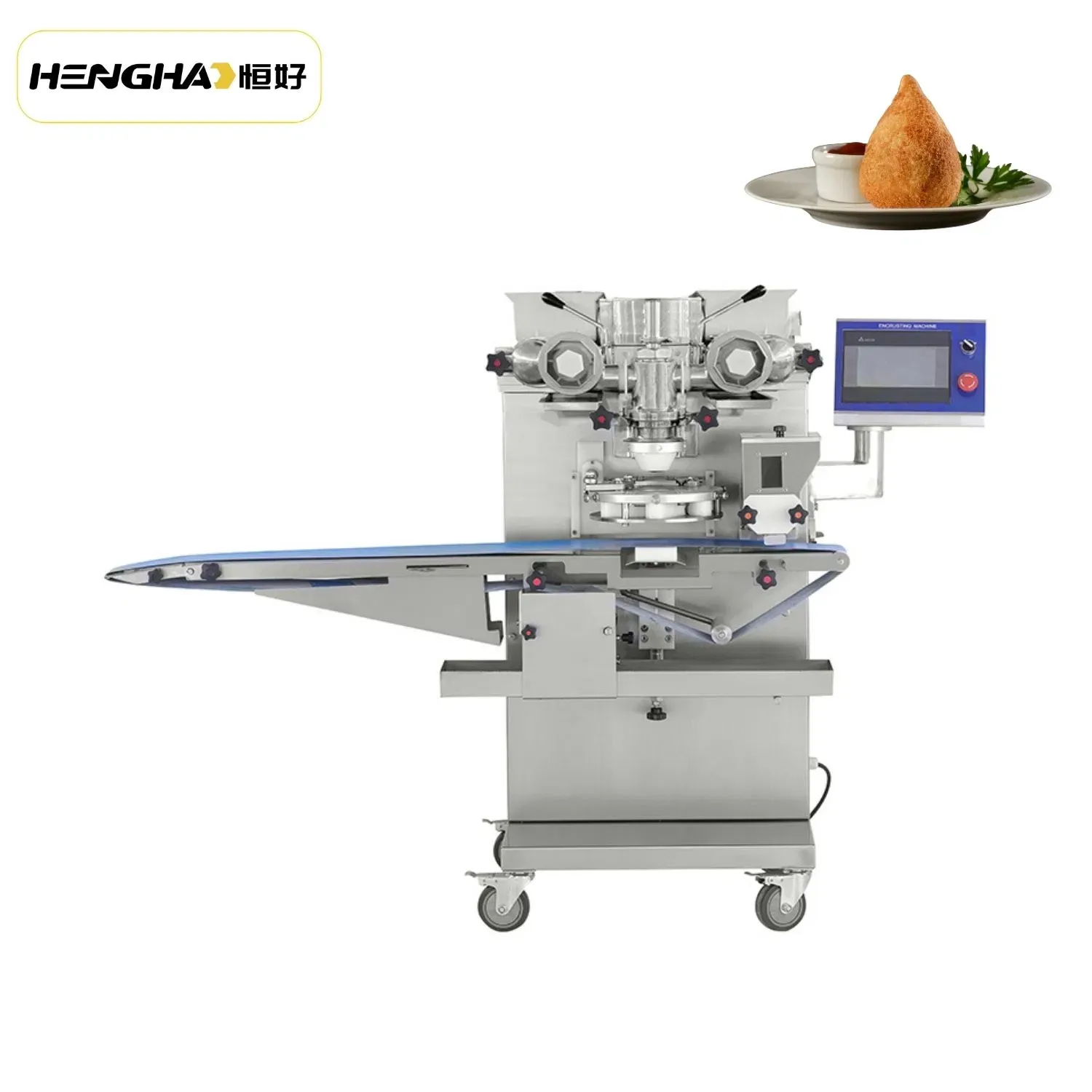 Полностью автоматическая машина для инкрустации различных начиненных печений, маамуль и энергетических батончиков 4