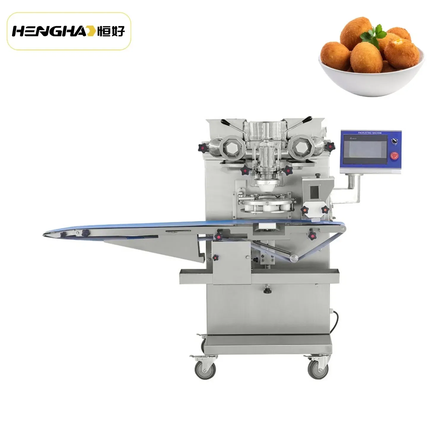 Полностью автоматическая машина для инкрустации различных начиненных печений, маамуль и энергетических батончиков 3