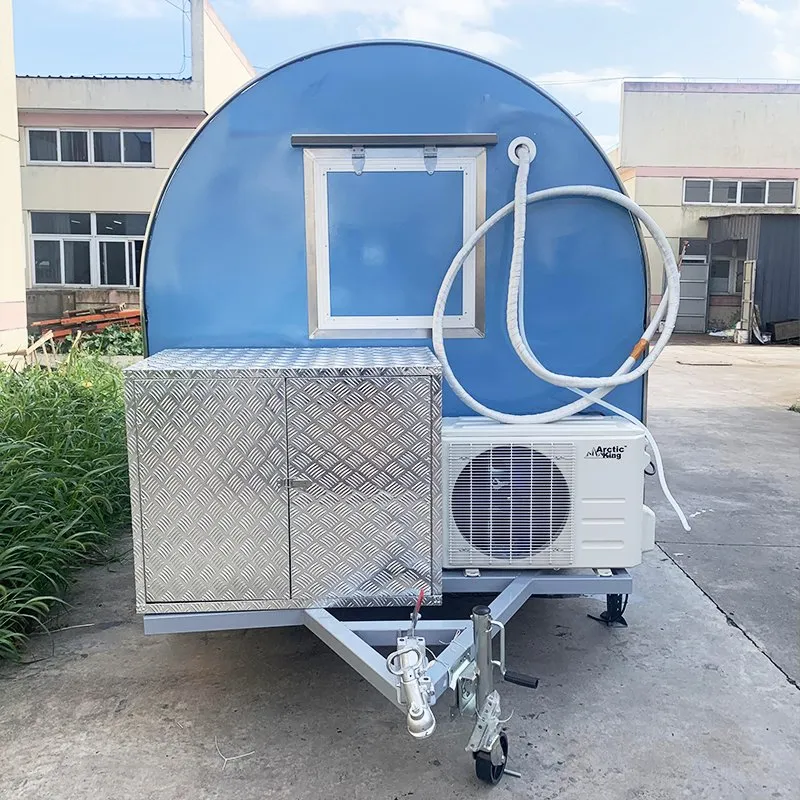 Полностью оборудованная индивидуальная торговая тележка для бульонного чая и кофе 6