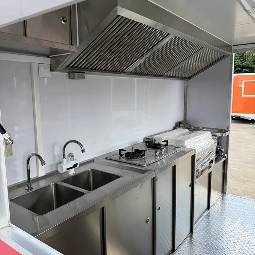 Полностью оборудованный киоск с хот-догами, барбекю, бургерный бар, фуд-трейлер, фуд-трак