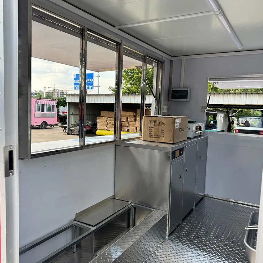 Полностью оборудованный киоск с хот-догами, барбекю, бургерный бар, фуд-трейлер, фуд-трак 5