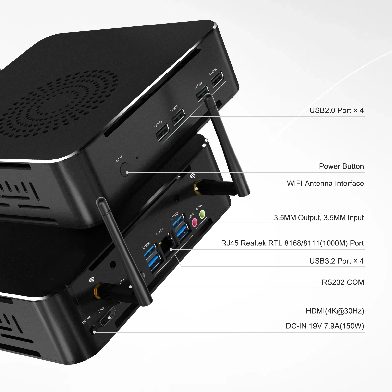 Мини-настольный компьютер Intel Core i7 с 64 ГБ ОЗУ и SSD 2