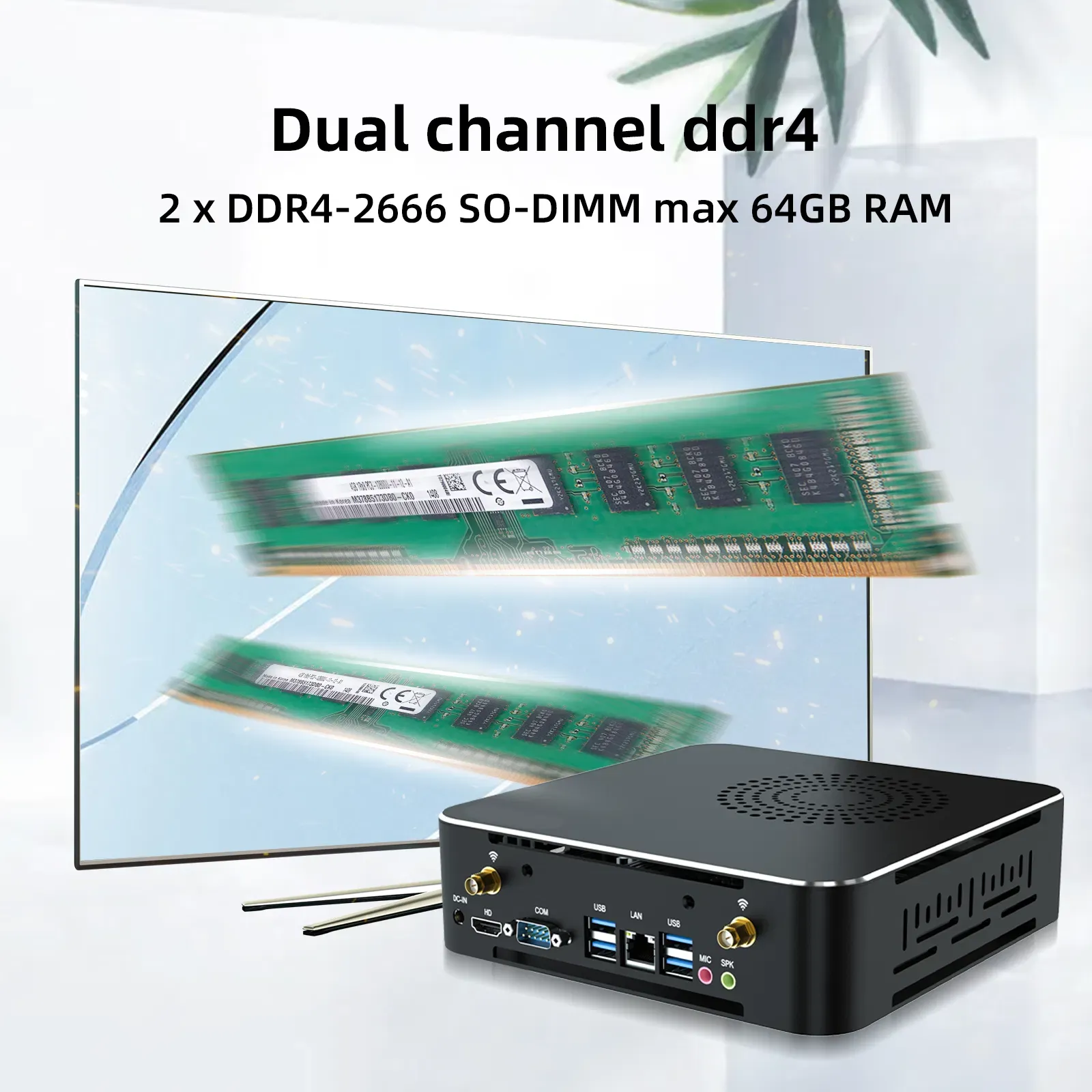 Мини-настольный компьютер Intel Core i7 с 64 ГБ ОЗУ и SSD 4