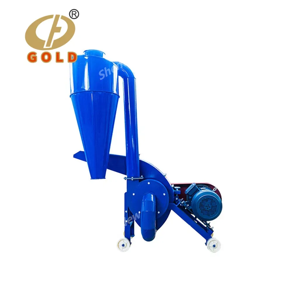 Золотая большая молотковая дробилка для кукурузных стеблей, зерна, соломы, кормов 3