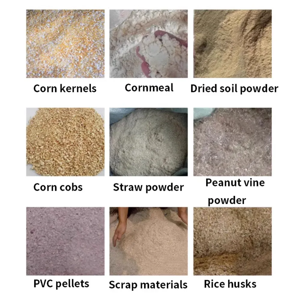 Золотая большая молотковая дробилка для кукурузных стеблей, зерна, соломы, кормов 6