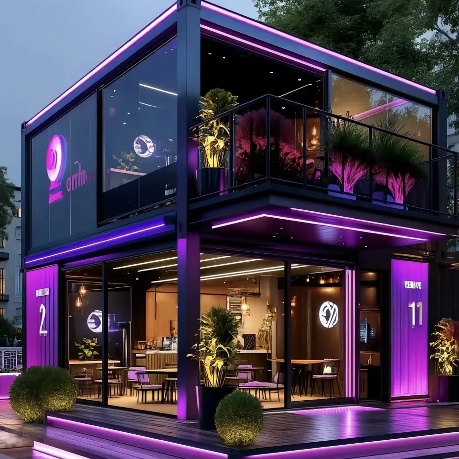 Мобильный дом из тяжелой стальной конструкции, магазин-контейнер, водонепроницаемый, огнестойкий