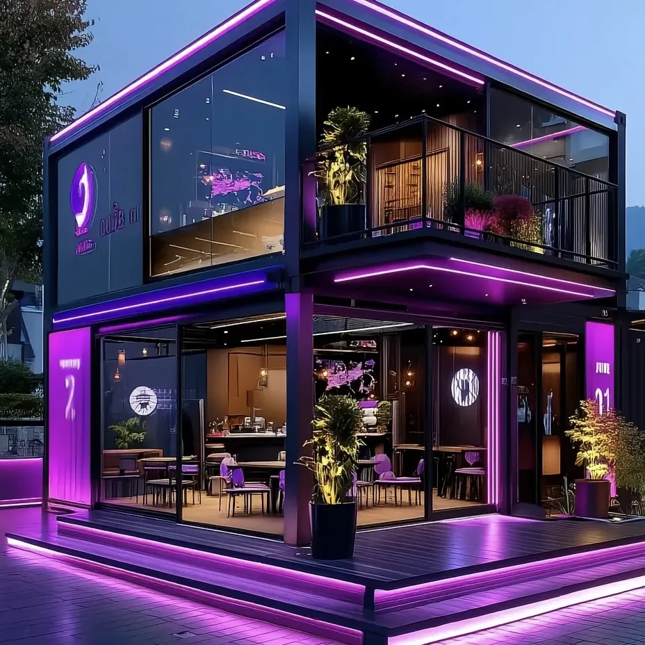 Мобильный дом из тяжелой стальной конструкции, магазин-контейнер, водонепроницаемый, огнестойкий 3