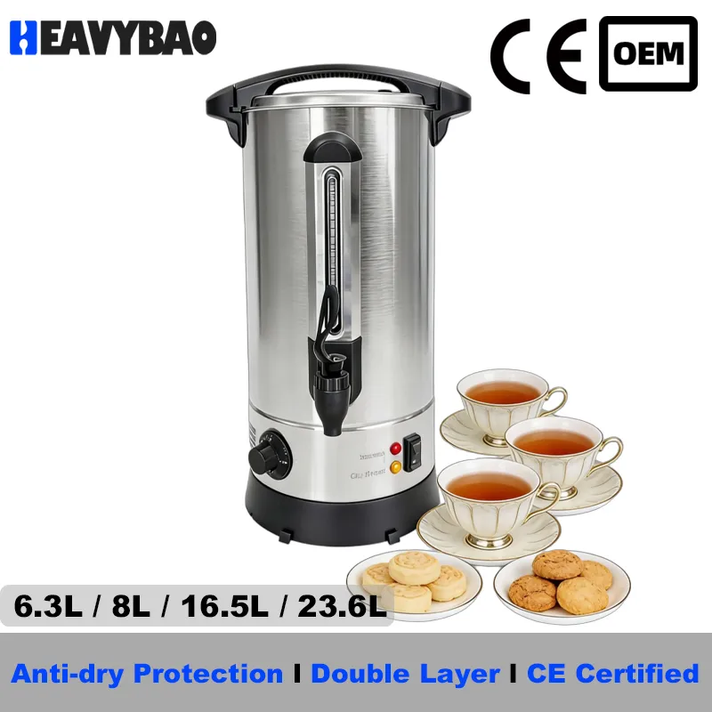 Тяжелый CE электрический нержавеющий стальной двухслойный коммерческий ресторанный диспенсер горячей воды