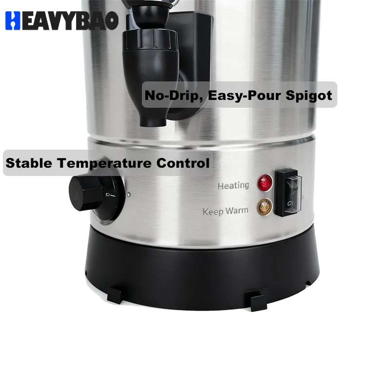 Тяжелый CE электрический нержавеющий стальной двухслойный коммерческий ресторанный диспенсер горячей воды 4