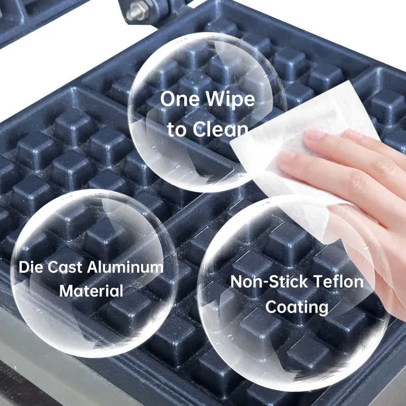 Профессиональная электрическая вафельница для бельгийских пончиков и мороженого Heavybao 3